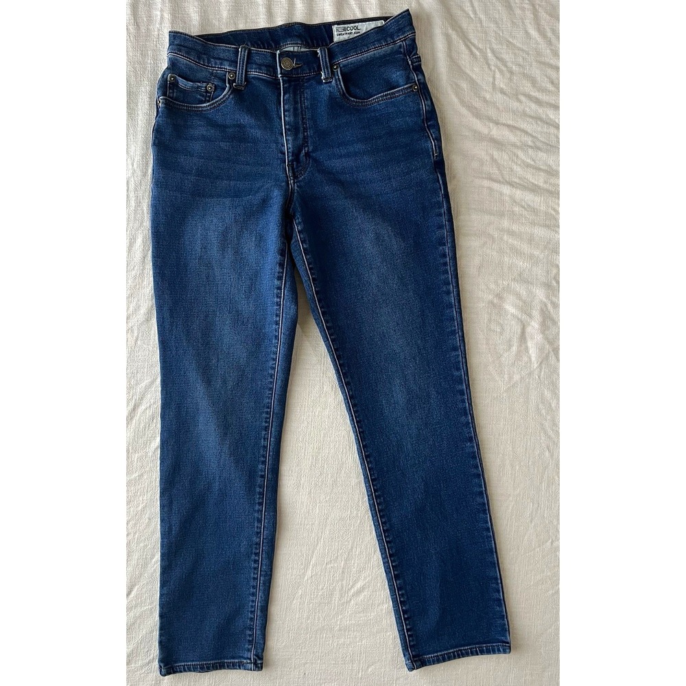 32 Degrees Cool Women's Sweatpant Jeans Size 30 Slim Straight Blue Stretch Denim